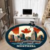 1pc Montreal Maple Leaf Office Round Area Rug,  Mat Suitable ForOffice, Under Office Chairs Bedroom Living Room Home Decor, Room Deco