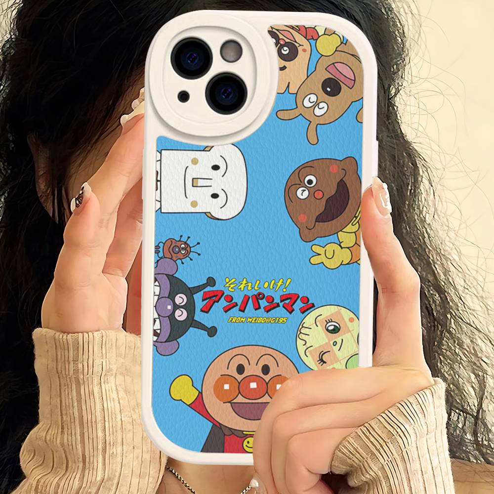 

Children Anime A-Anpanman Phone Case For IPhone 16 15 14 11 12 13 Pro Max Plus Back Leather Shell iphone 11