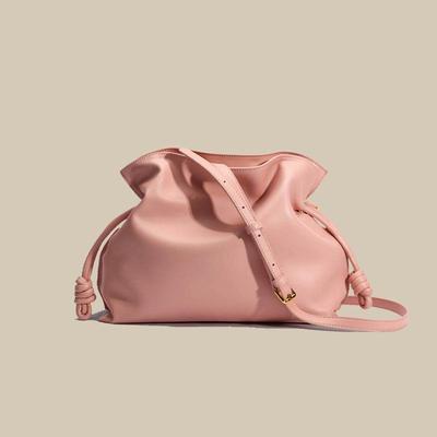 Damen 2025 Echte Leder Crossbody Beutel mit Zugband - Vielseitiger Pendlerbeutel