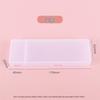 Transparent Frosted Minimalist Pencil Case - Multifunctional PP Stationery Storage Box for Students