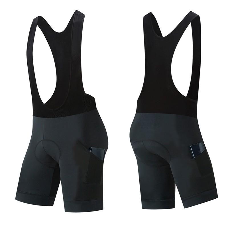 Mens Cycling Shorts With Pockets Mountain Bike Outdoor Riding Breathable Spandex Pants Suspender