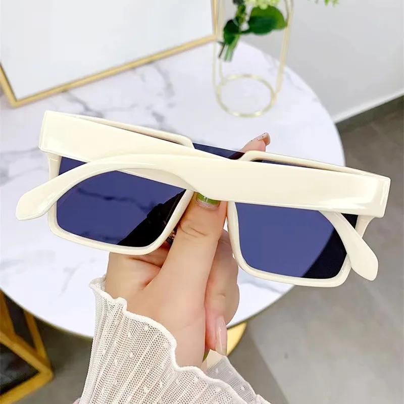 Fashion Oversized Square One-Piece Sunglasses Women Retro Mirror Lens Eyewear Shades Uv400 Men Punk Sun Glasses New