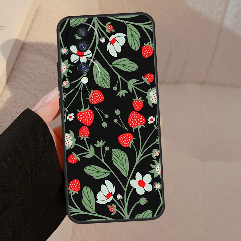 Strawberry For Honor Magic 7 Pro 5 6 V5 Case For Honor 200 400 50 70 90 Lite X8a X8b X9a X9b X9c Cover