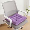 Seat Cushion Crystal Velvet Fabric Thickened High-Elastic Sponge Long Sitting Comfort Cushion Anti-Slip Design Solid Color Chair Cushion