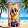 1Pc Happy Minion Celebration Beach Towel Quick Dry Multiuse For Beach Pool Gym Yoga Home Travel Christmas Halloween Xmas Gift S1275