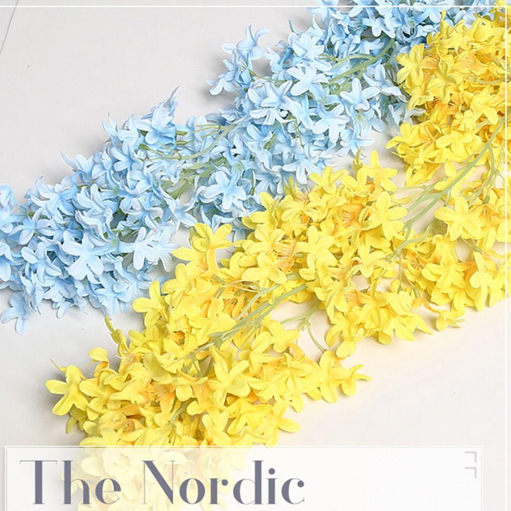 Multicolor Lilac Artificial Flower Photo Props DIY Faux Flower Ornament Flower Wreath Simulation Flower Vine Party Supplies