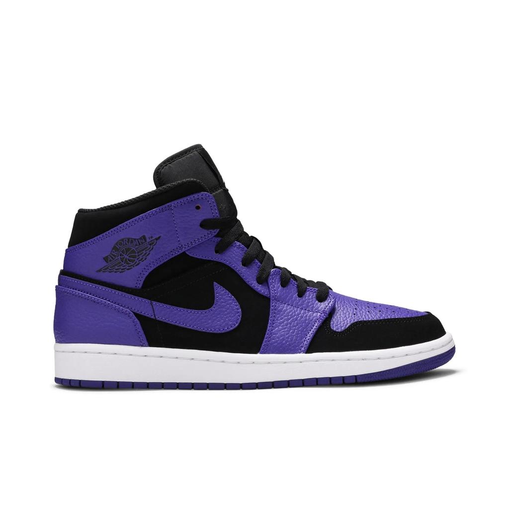 Air Jordan 1 Mid 'Dark Concord' (Unisex) Black / Dark Concord-White Vintage Basketball Shoes 554724 051