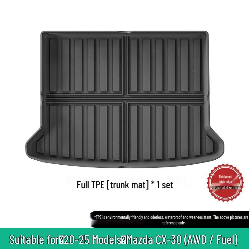 TPE All-Weather Floor Mats & Trunk Liner for 2019-2025 Mazda3/CX-30