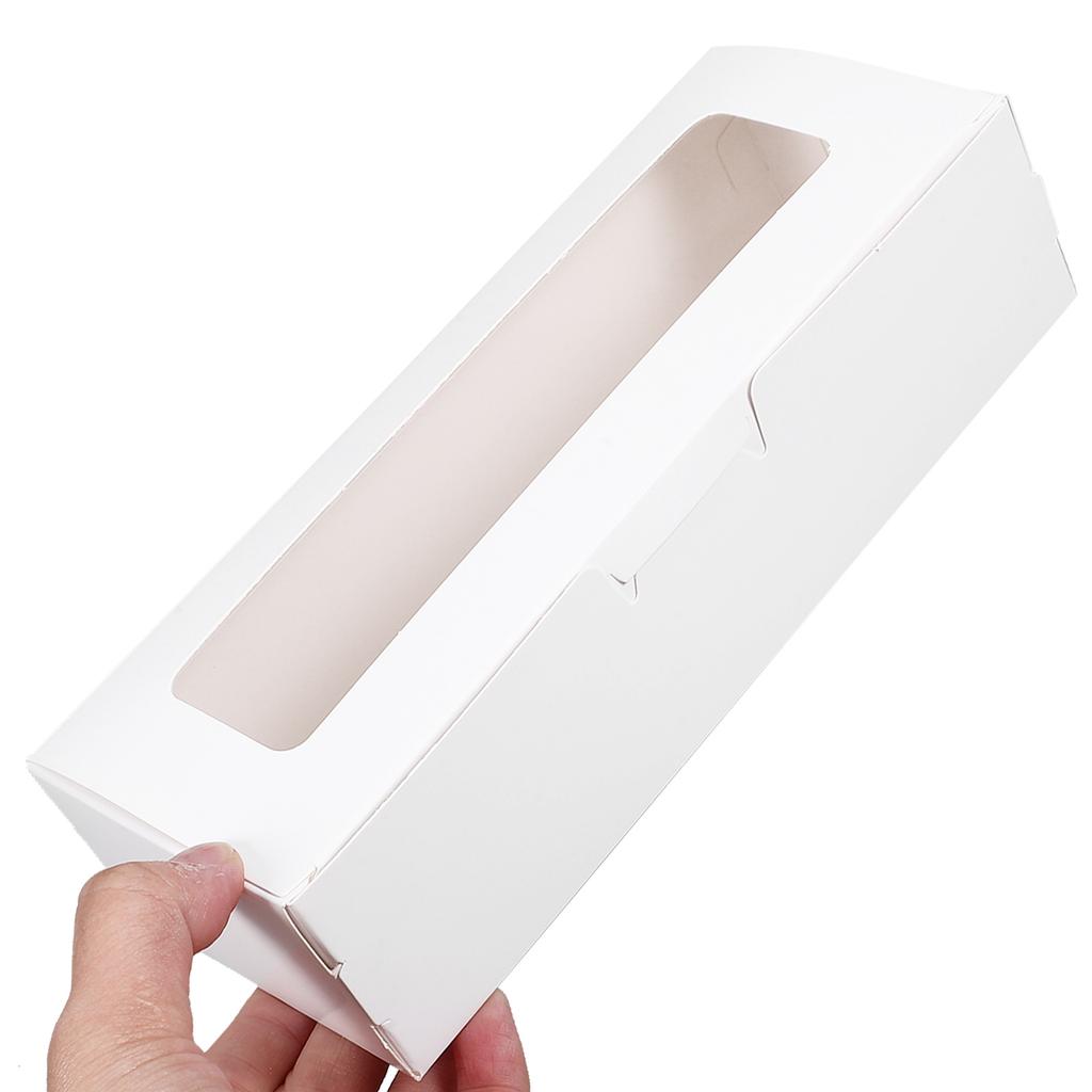 10pcs Macaron Boxes Kraft Paper 7 2x1 9x1 9 Inches Small Gift Boxes C ies Chocolates Visible Window Lightweight Portable