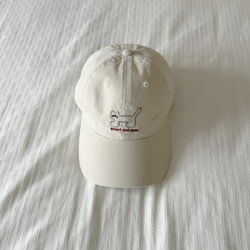 Embroidered Cat Baseball Cap With Adjustable Fit For Summer Casual Wear