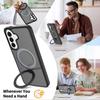 Suitable for Amazon Samsung A57 Bracket Mobile Phone Case with Magnetic Suction A37 Skin Feeling A27 Fulcrum Protective Case Wholesale