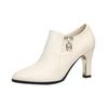 Scarpe con Plateau Bocca Profonda Fondo Spesso Tacco Spesso Punta Acuta Impermeabili Scarpe Casual da Donna