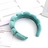Solid Color Cloud Sponge Headband Washing Scrunchies Puffy Headband Washing Face Makeup Shower Skincare Hair Band