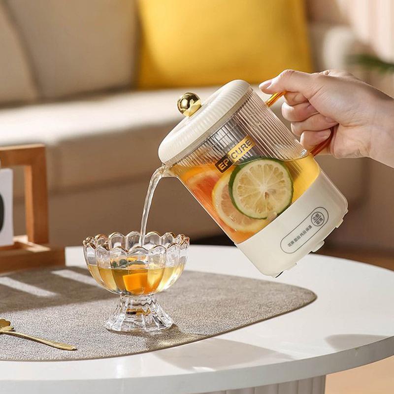 Household Electric Kettle Multifunctional Health Pot 600ML Portable Glass Water Boiler Office Flower Tea Dessert