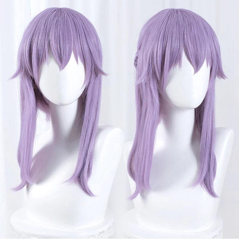 

Парик для косплея Hiiragi Shinoa, короткий, светло-фиолетовый, с косичками, термостойкие синтетические волосы, парики для вечеринок в стиле аниме + шапочка для парика One Size