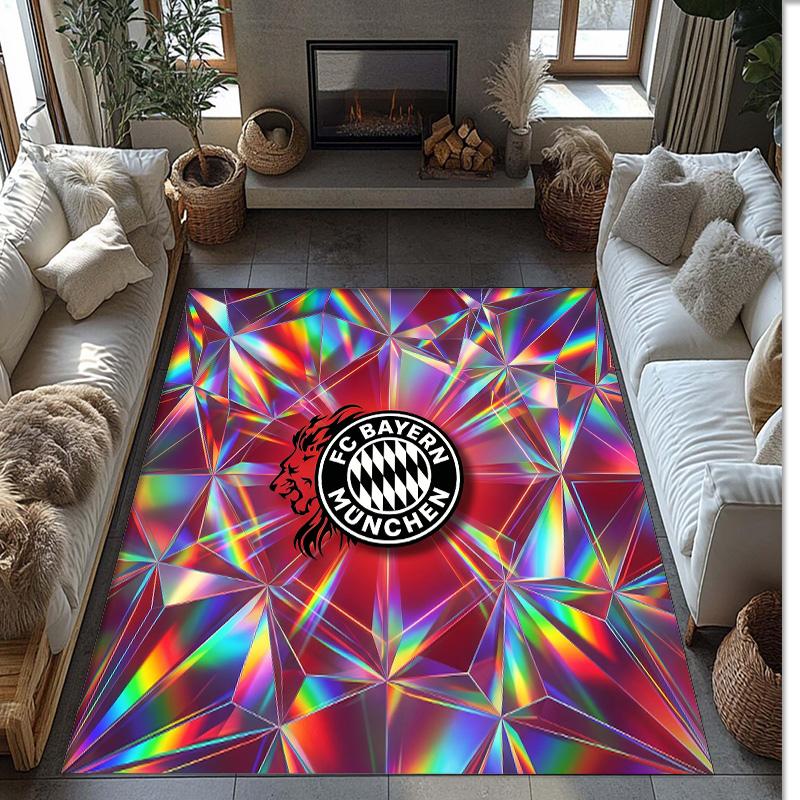 Bayern Munich Printed Flannel Area Rug Non Slip Soft Polyester Floor Carpet Indoor Decor Mat for Bedroom Living Room Sofa Game Room Home Decoration