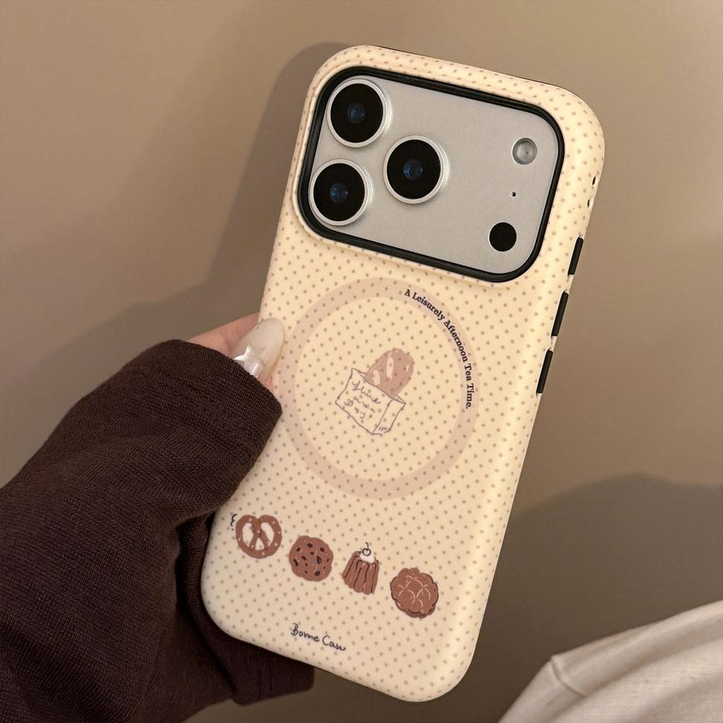 Cookie Magnetic Holder for Apple for IPhone17For16promax Film Phone Case 15 Niche 14 Hard