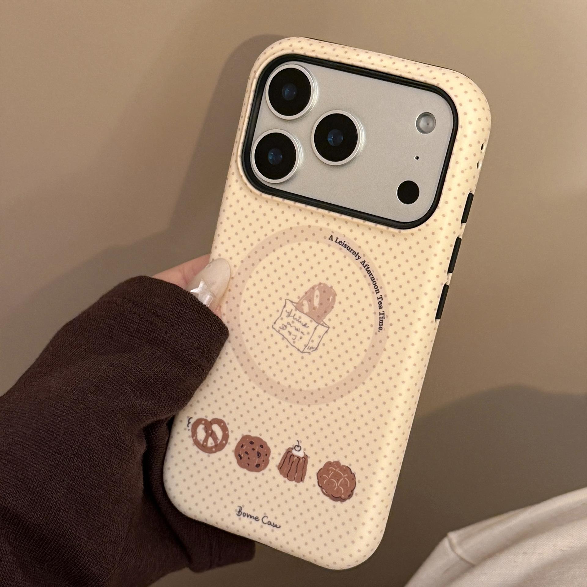 

Cookie Magnetic Holder for Apple for IPhone17For16promax Film Phone Case 15 Niche 14 Hard 11