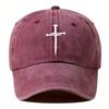 Cross Hat for Men Women Denim Baseball Caps Cross Logo Unisex Dad Hat Fashionable and Versatile Sun Hat