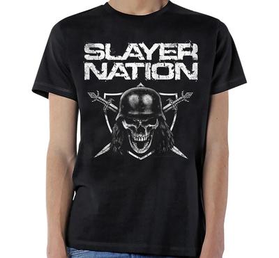 SLAYER Cd Lgo SLAYER NATION Official SHIRT SMALL New Kerry King OOP Reign Awaits