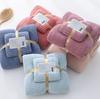 Coral Fleece Bath Towel Set: Absorbent Face Towels In Gift Box, Colorfast and Perfect for Gifts