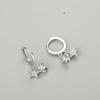 1PAIR Star Micro-set Earrings Women's European and American Personality Trend Fashion Niche Design Internet Celebrity Earrings
