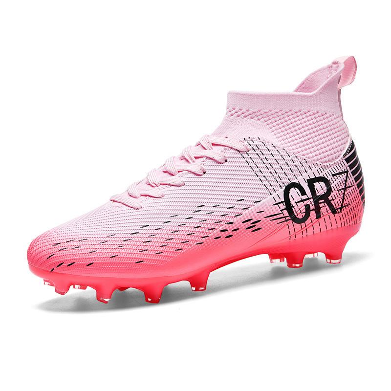 High-Top Football Shoes Men'S And Women'S Long Nails Broken Nails Students Outdoor Sports Competition Training Shoes