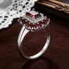 Exquisite Natural Garnet January Birthstone Ring 925 Sterling Silver Grounding Gemstone Fine Jewelry for Women Party Wear Gift