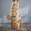 Women's Long Skirt Summer New Round Neck Printed Dress