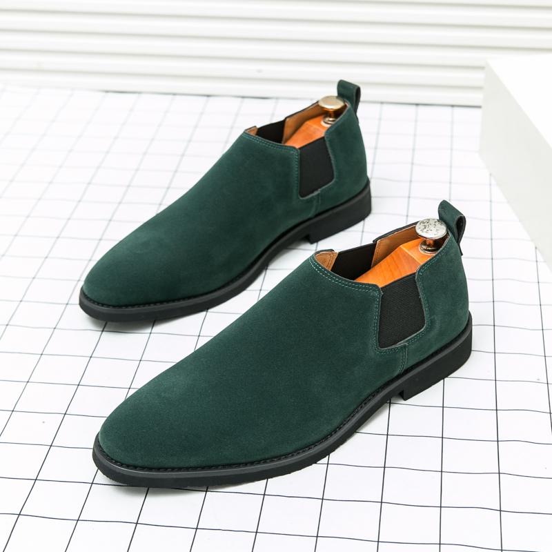 Fashion Men Business Loafers with Pointed Frosted Surface Lightweight Comfortable Fashionable and Formal Shoes In Sizes 38-48 Men Shoes