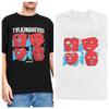T-shirt Rock Pour Hommes Et Femmes Hip-hop Décontracté À Manches Courtes Harajuku Haut En Coton Imprimé