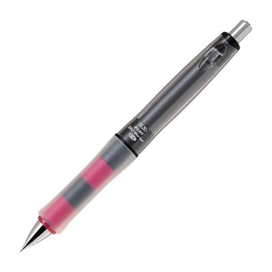 PILOT Dr. Grip CL Play Border Mechanical Pencil, 0.5mm, Black x Pink (HDGCL50RPBP) - Shake to Advance Lead, Interchangeable Ring Grip, Customizable