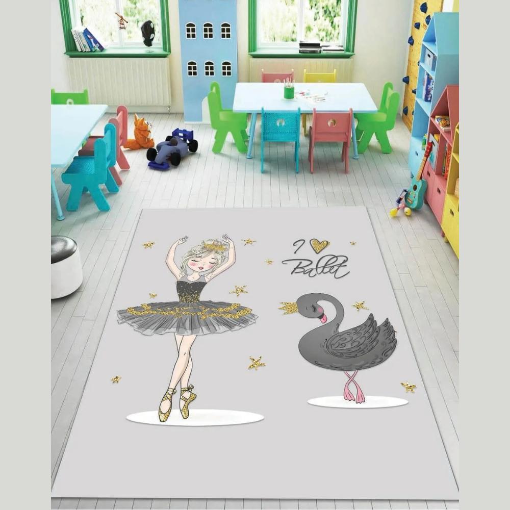 

Miru Home Моющийся нескользящий коврик в горошек с цифровой печатью для гостиной, детей и младенцев Mcb-4 80 x 120 cm
