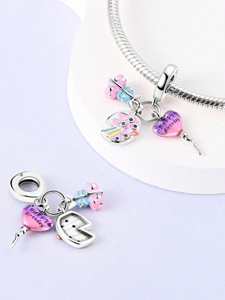 Birthday Cake Donuts Beads Charm Copper Plated Fit Charms Copperoriginal Bracelet For Jewelry Making Diy Charm