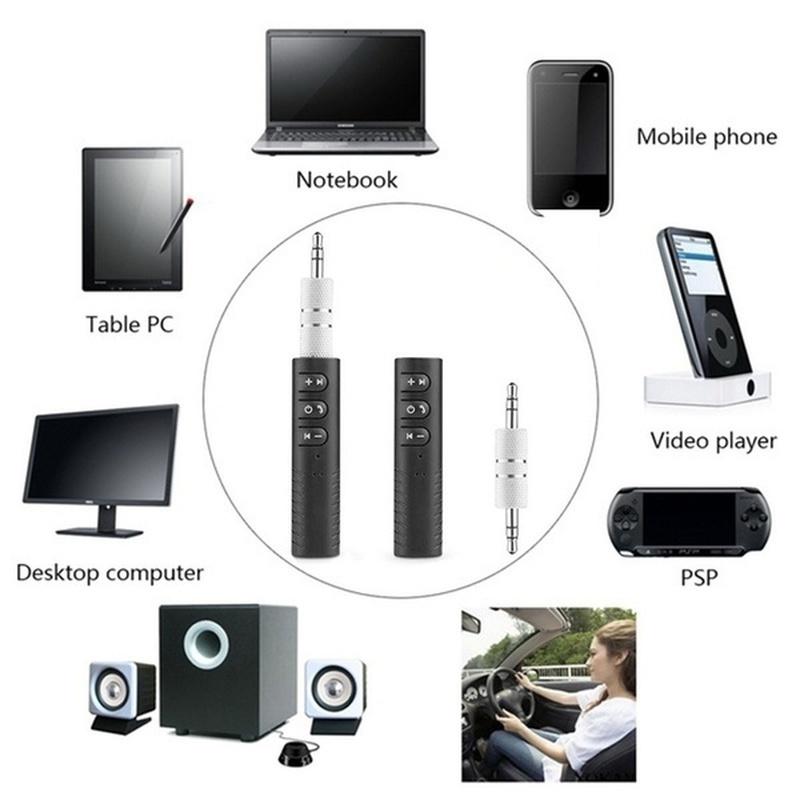 Bluetooth-Audio-Funksender-Adapter, AUX 3,5-mm-Bluetooth-Empfänger, Stereo-Audio, Musik, Bluetooth-Empfänger-Adapter für Kopfhörer, Lautsprecher, Auto