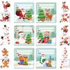 PETCEE 30PCS Christmas Craft Cards for Kids Christmas Gifts Card with Envelopes Santa Deer Snowman Pop Up Card Xmas Exchange Cards for Family Friends
