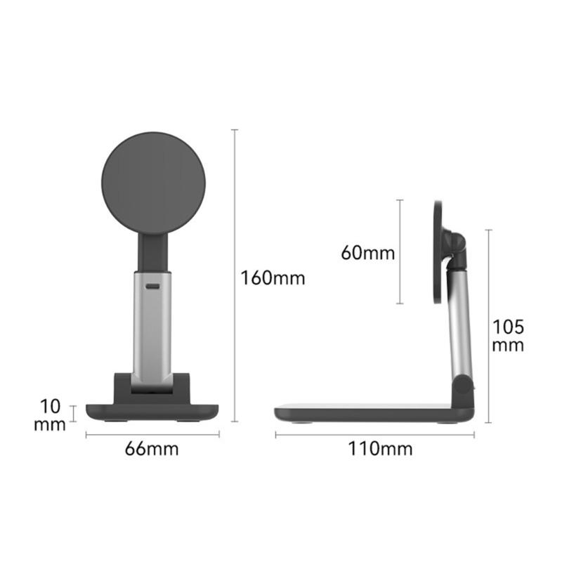 Foldable Magnetic Phone Stand with 360 Degree Rotation & Adjustable Viewing Angles Adjustable Phone Holder for Househol