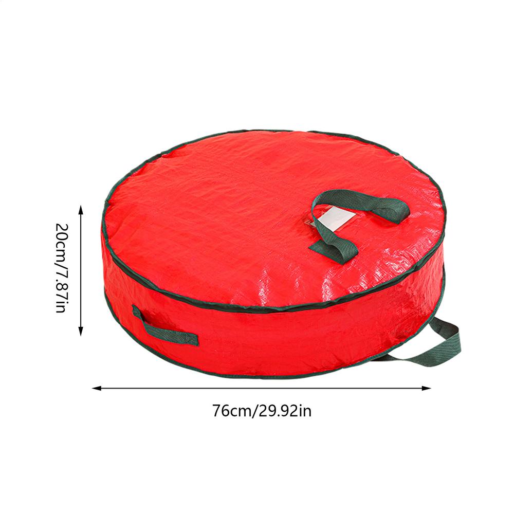 Christmas Wreath Storage Bag Dust Protection Waterproof Containers With Carry Handle Zippered Garland Storage Organizers