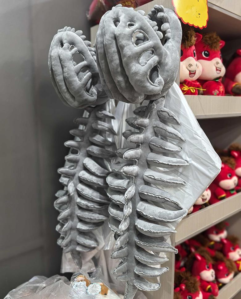 Plush Dinosaur Skeleton Headgear Halloween Costume Toy