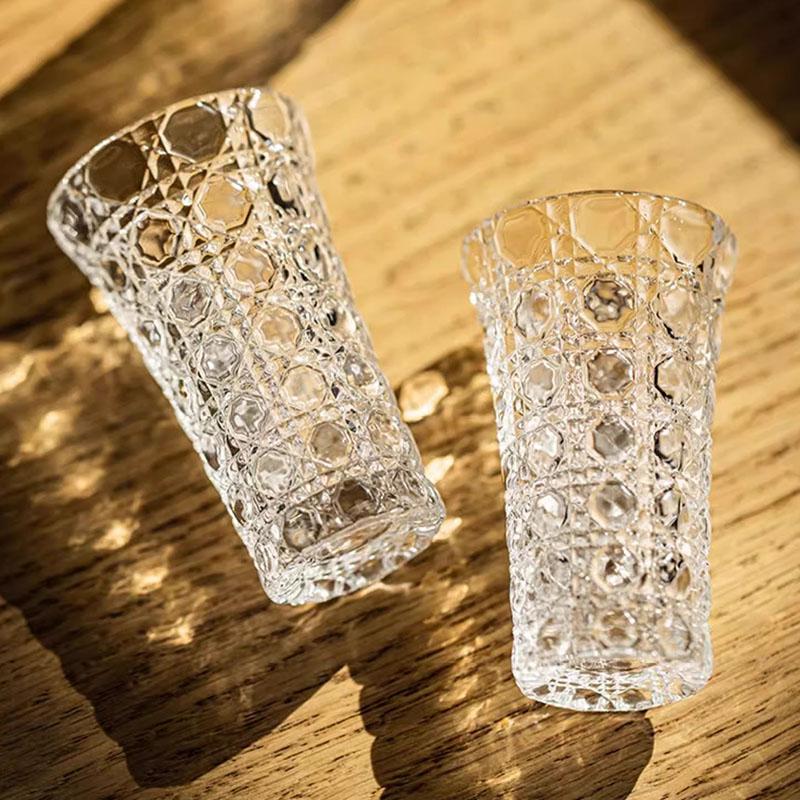 6pcs Set Wine Glass Cup Vodka Whiskey SGlass Party Spirits Cup Espresso Coffee Mug Clear Cup For Sake Soju Brandy