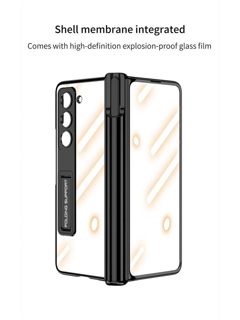 Samsung Z Fold6 Transparent Magnetic Phone Case with Pen Holder