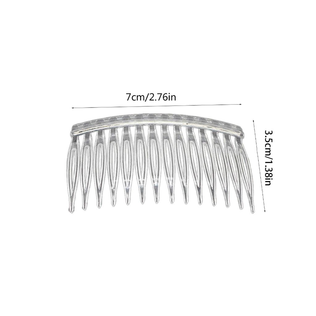 1Pc/10Pcs Hair Combs for Women Accessories Metal Plastic Bridal Hair Side Comb Teethed Wedding Veil Comb Hairpin Grip