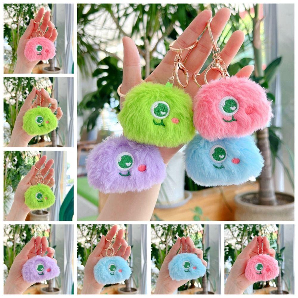 

One-eyed One Eye Doll Pendant Big Eyes Cute Plush Ball Keychains Birthday Gift