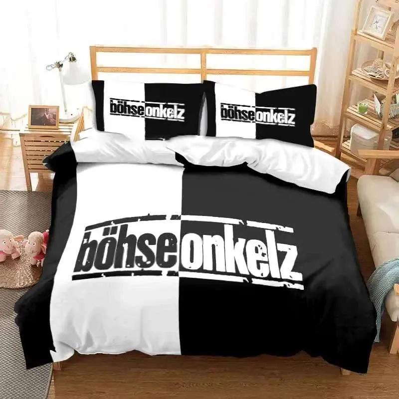 Band Böhse Onkelz Double Bedding Set All Season 3 Piece Duvet Cover Set Quilt Cover For Double And King Bed Duvet Cover Bed