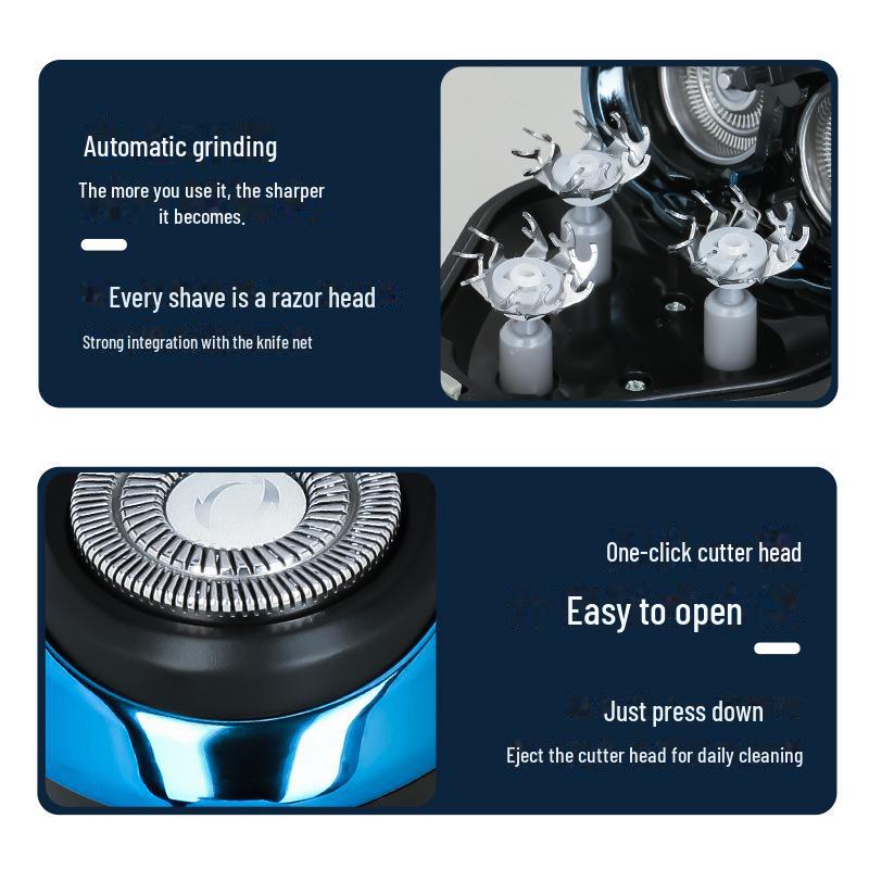 Linke 8816 Men's Electric Shaver - 3-in-1 USB Rechargeable, Washable Beard Razor