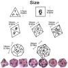 Transparent Polyhedral Dice DND Dice Set 7pcs D4-D20 Board Game Props for DND Game Board Game Accessories