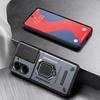 KEYSION Shockproof Armor Case for Xiaomi POCO X7 Pro Slide Camera Lens Protection Ring Stand Phone Back Cover for Redmi Turbo 4