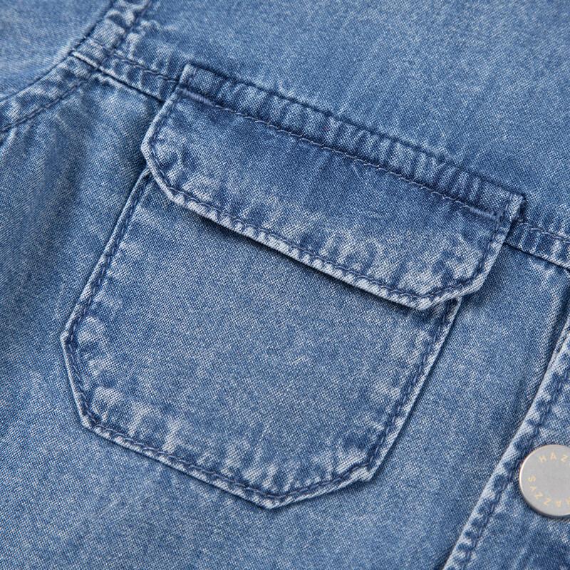 HAZZYS Boy's 2026 Spring Denim Casual Long Sleeve Shirt