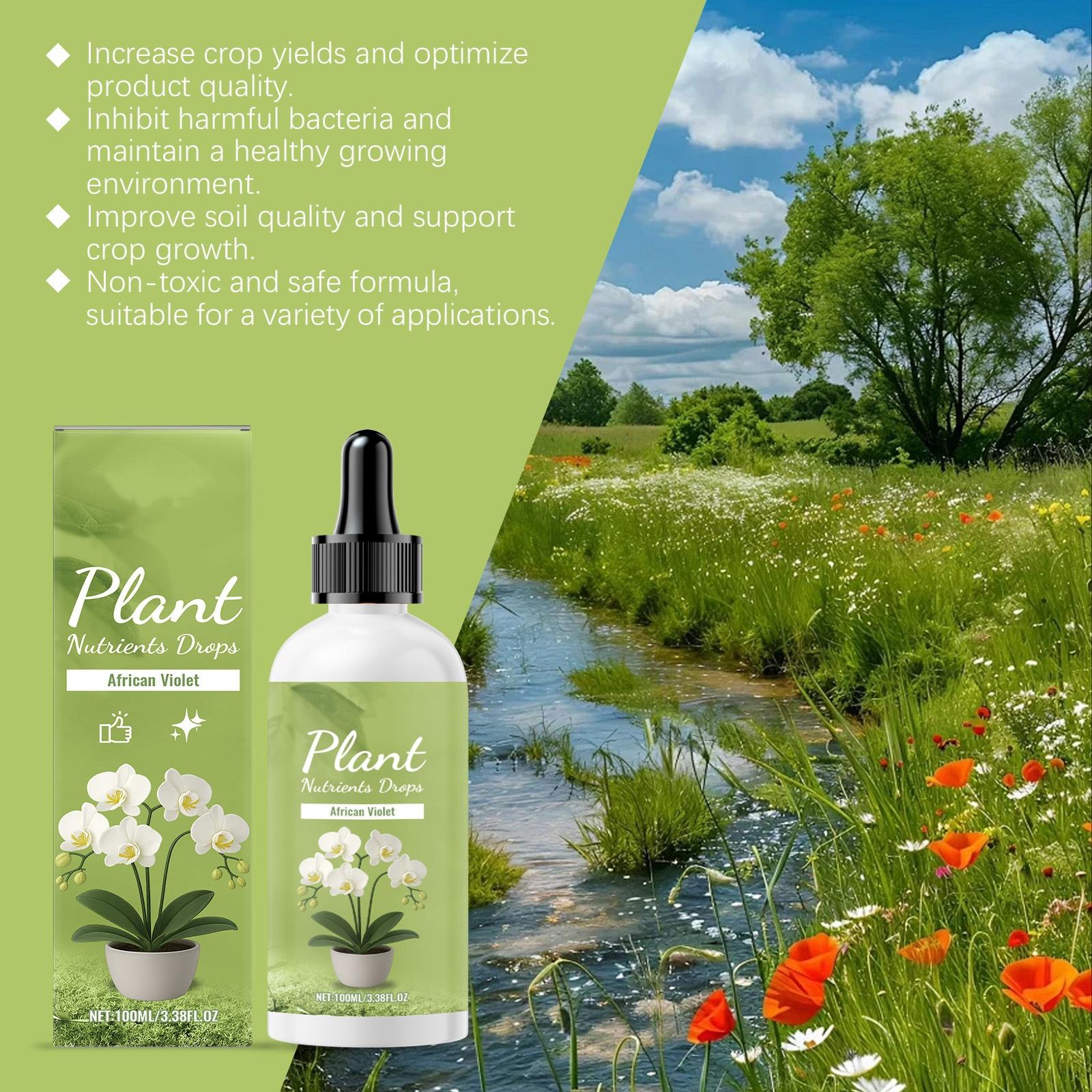 

Капли питательных веществ для растений Удобрение для комнатных растений Ежедневное поддерживающее средство для корней растений 100 мл One Size