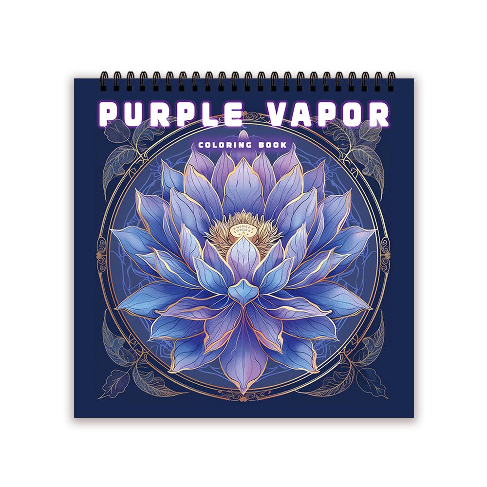 

Книжка-раскраска для снятия стресса 30 листов, 8,3x 8,3 дюйма, плотная бумага 100 г/м2, на спирали, подарок на Хэллоуин и многие другие праздники фиолетовый